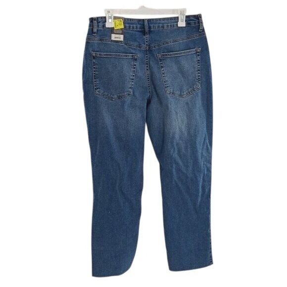 No Boundaries Womens Jeans Super High Rise Straight Distressed Denim - Picture 7 of 14